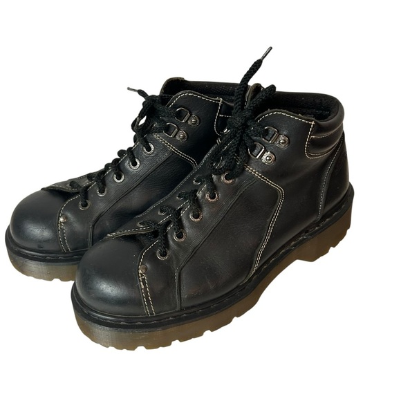 Dr. Martens Vintage 9010 Black Leather Chunky MensUS 13 UK 12 AW004 Made England - Picture 4 of 12